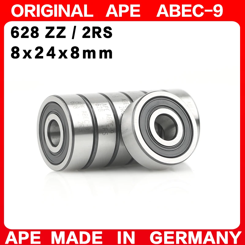 10-100PCS Germany ABEC-9 Bearing 628 ZZ 2RS 8*24*8 mm 628-2RS 628ZZ Z  RS LB LU - 2Z Miniature Precision Ball Bearings