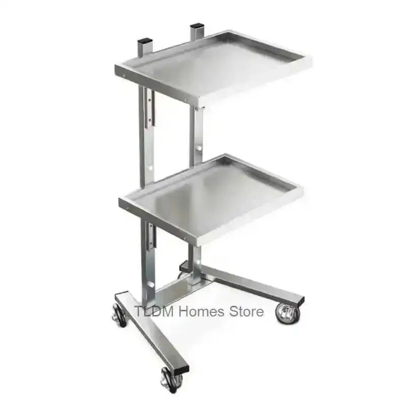 عربة متجر الجمال متعددة الأغراض عربة أداة الحلاق مع عجلات بيرم ترويوليري الصباغة أداة عربة ضوء فاخر الذهب الحديد عربة صغيرة #3