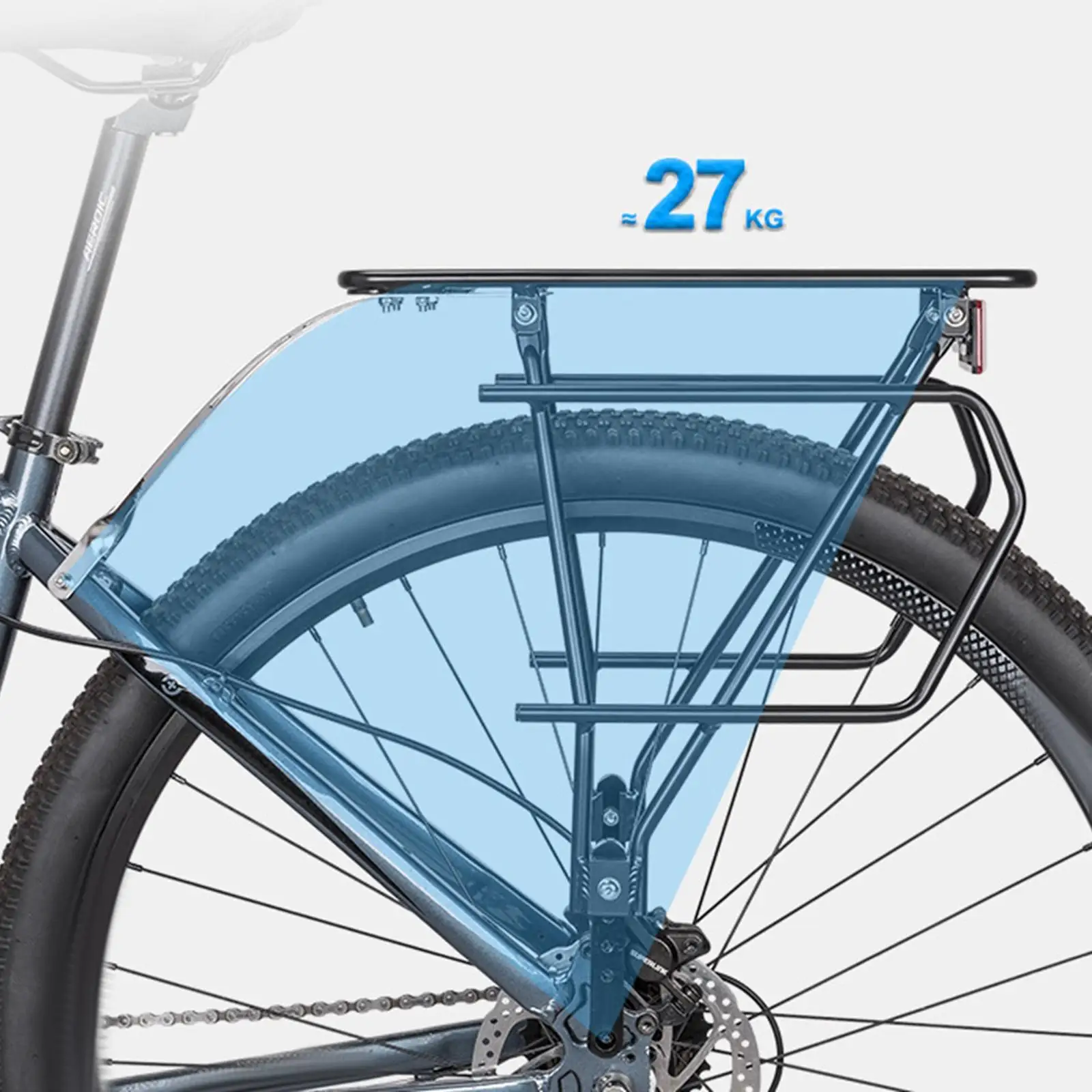 

Cycling Accessories Rear Cargo Rack Aluminum Alloy Sturdy Luggage Carrier for Mountain Bike Touring and Commuter