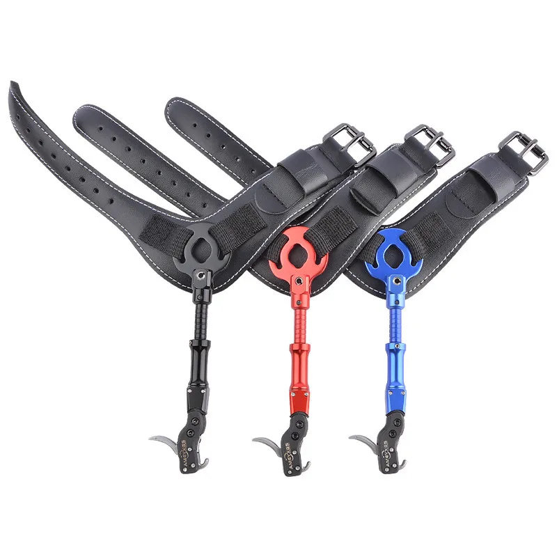 Compound Bow Release Aids Adjustable Length Archery Wristband Releases Thumb Gripper Caliper for Hunting Shooting Accessories