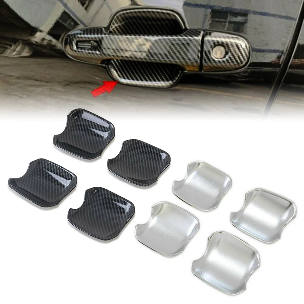 4Pcs Car Door Handle Bowl Cover Trims Outer Cover Protector Decoration For Subaru Forester SK 2019 2020 2021 2022