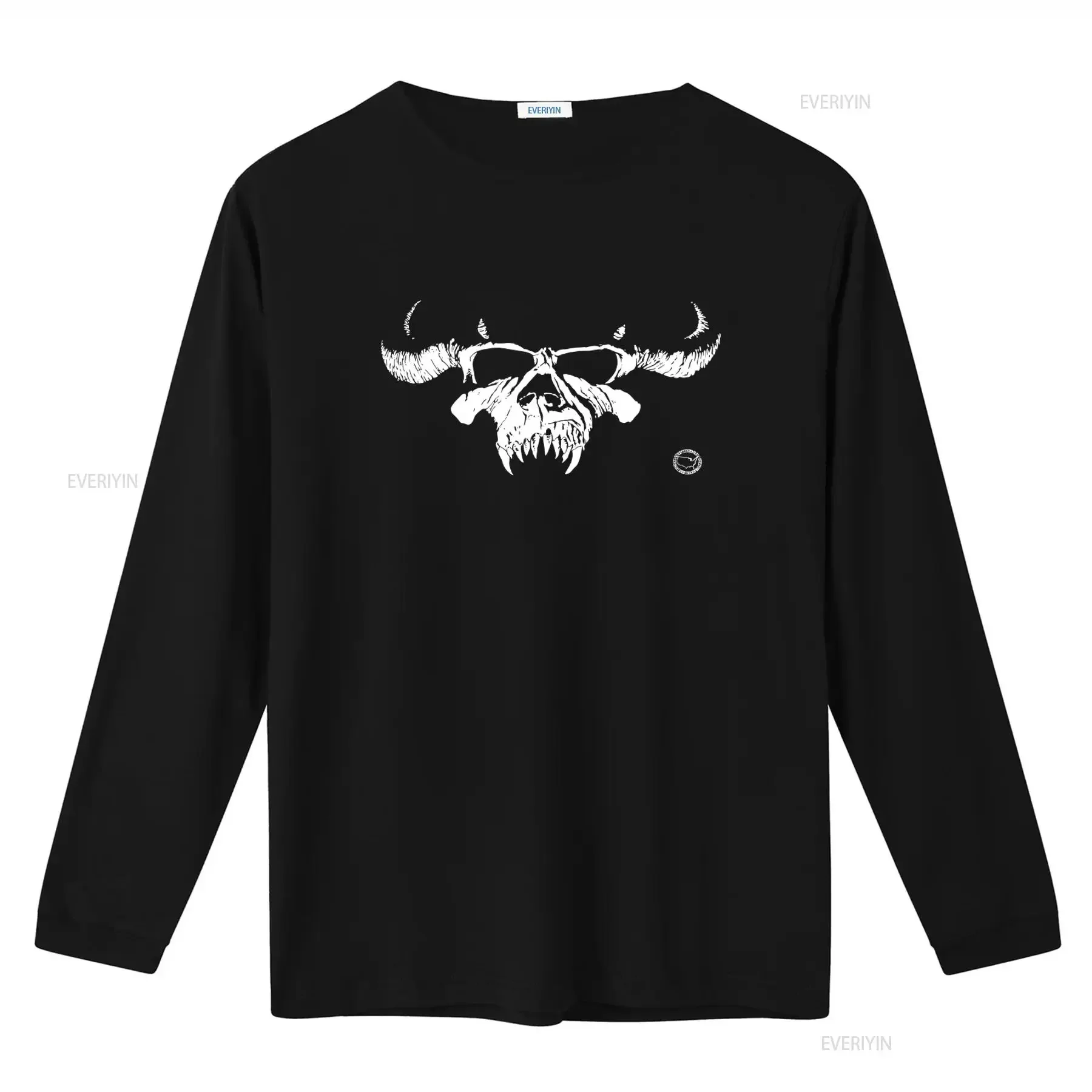 Misfits Danzig '88 Rock Tour Skull Print 2 Sided Vtg 100 Cotton T Shirt XL 103147 vintage Washed homme graphic Stretched