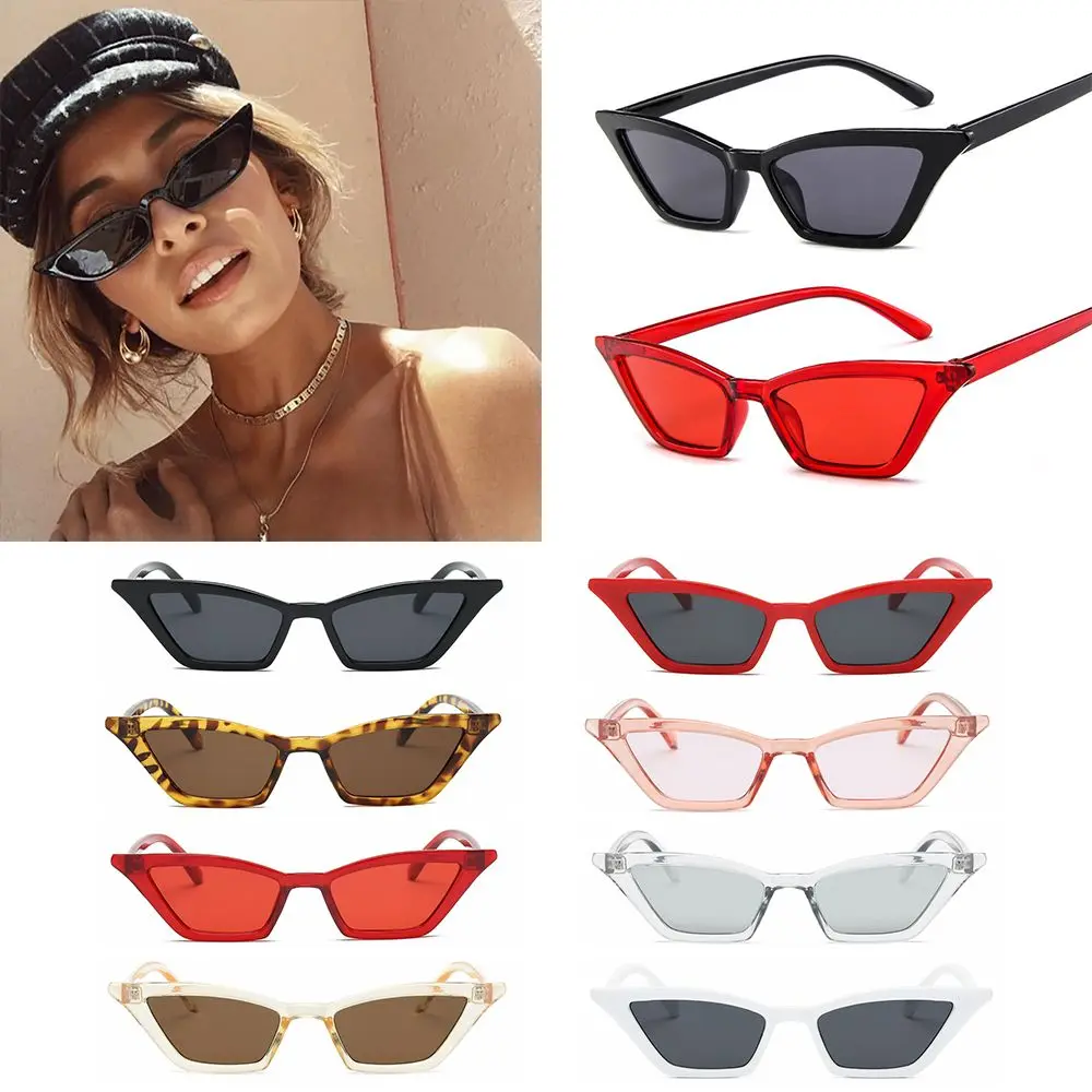 Glasses Sun Shades UV400 Vintage Small Frame Sunglasses Cat Eye Motorcycle Glasses