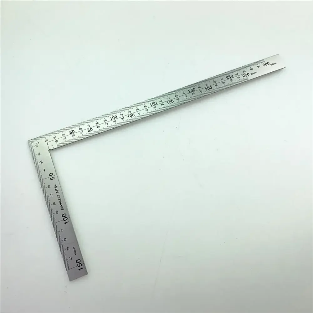 Righello angolare in acciaio inossidabile ispessimento 300 mm multifunzione 90 °   Righello angolare per la lavorazione del legno Righello girevole destro da 500 mm