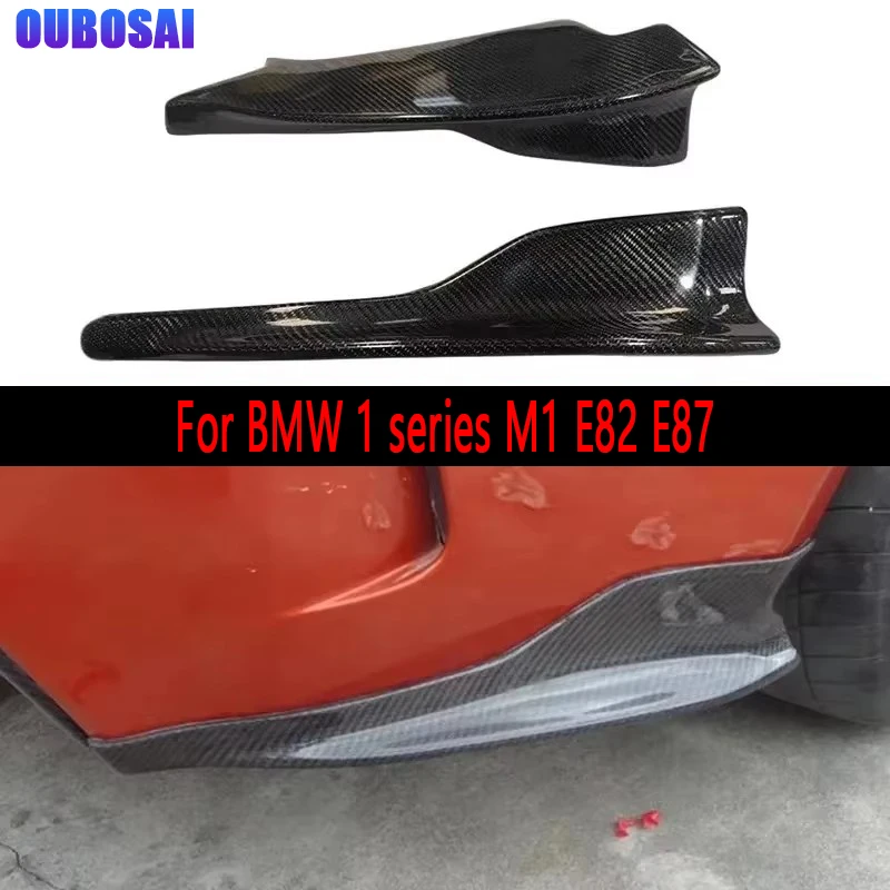 

For BMW 1 series M1 E82 E87 Carbon Fiber wrap angle Car Rear Bumper Splitter Corner Trim Cover Rear Chin Auto Parts body kit