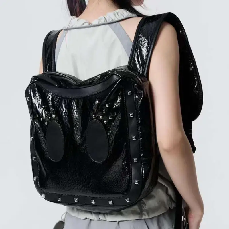 Originele Nieuwe Punk Reflecterende Metalen Klinknagel Rugzak Gepersonaliseerde Multi-Back Single Shoulder Crossbody Tas