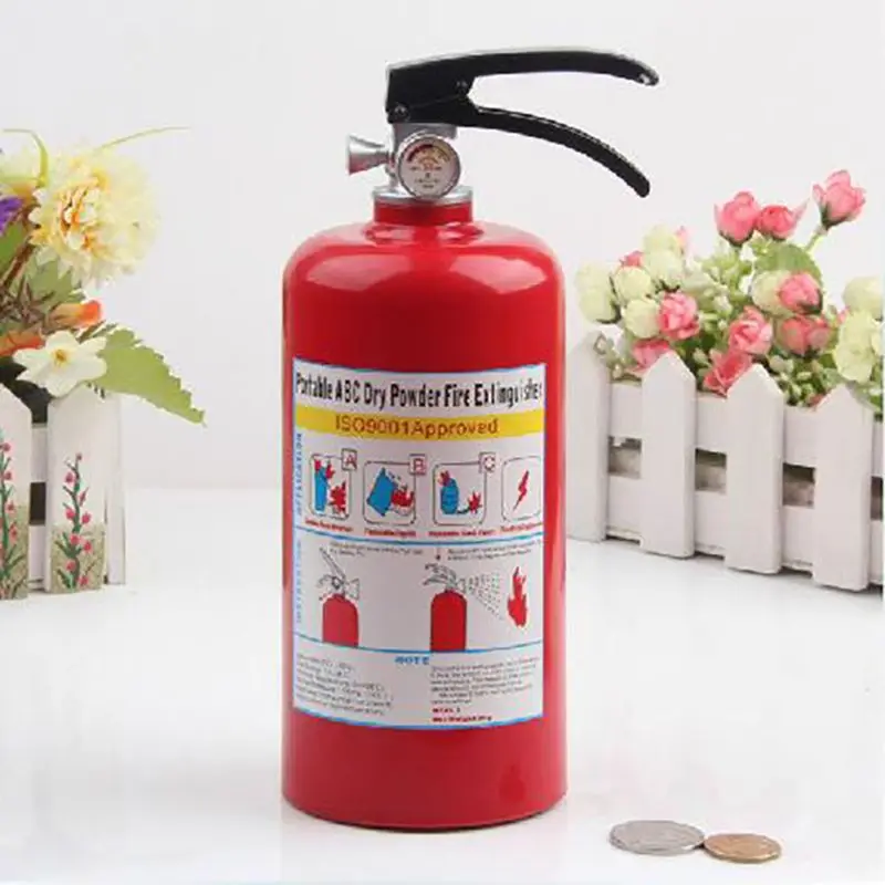 for Creative Fire Extinguisher Piggy Bank Money Saving Cash Plastic Saving Box K