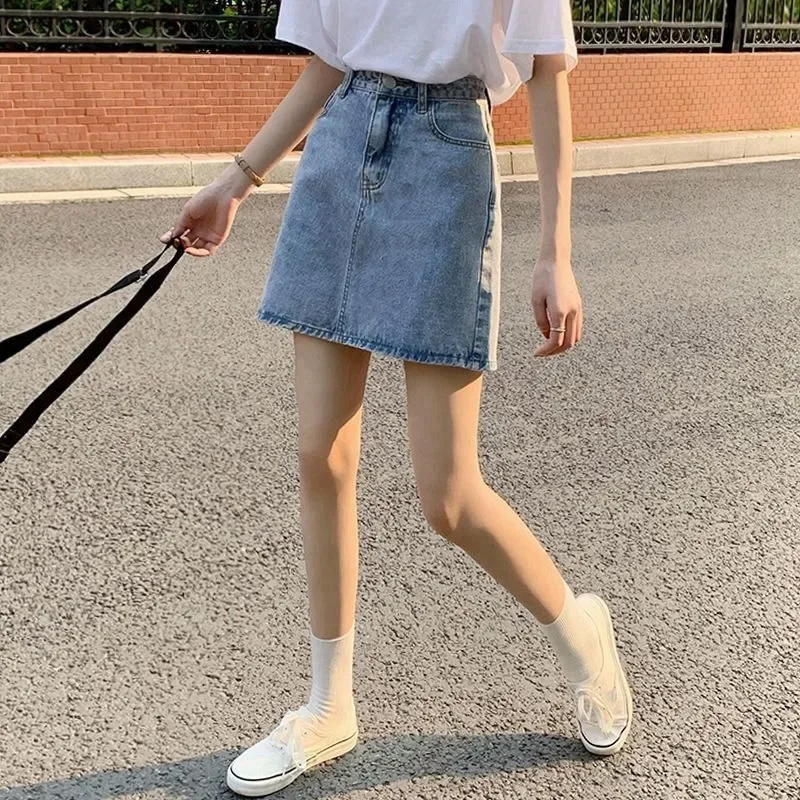 Summer Denim Short Skirt for Women High Wiast Female Sexy Tight Bag Hip Skirts Lady Slim Fit Y2K Female Short Jeans Skirts