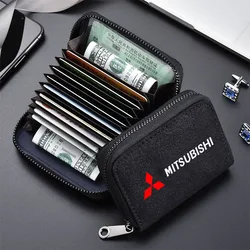 Car Driving Documents ID Card Holder Purse Wallet Case for Mitsubishi Lancer ASX Outlander Pajero Evolution Car Accessories