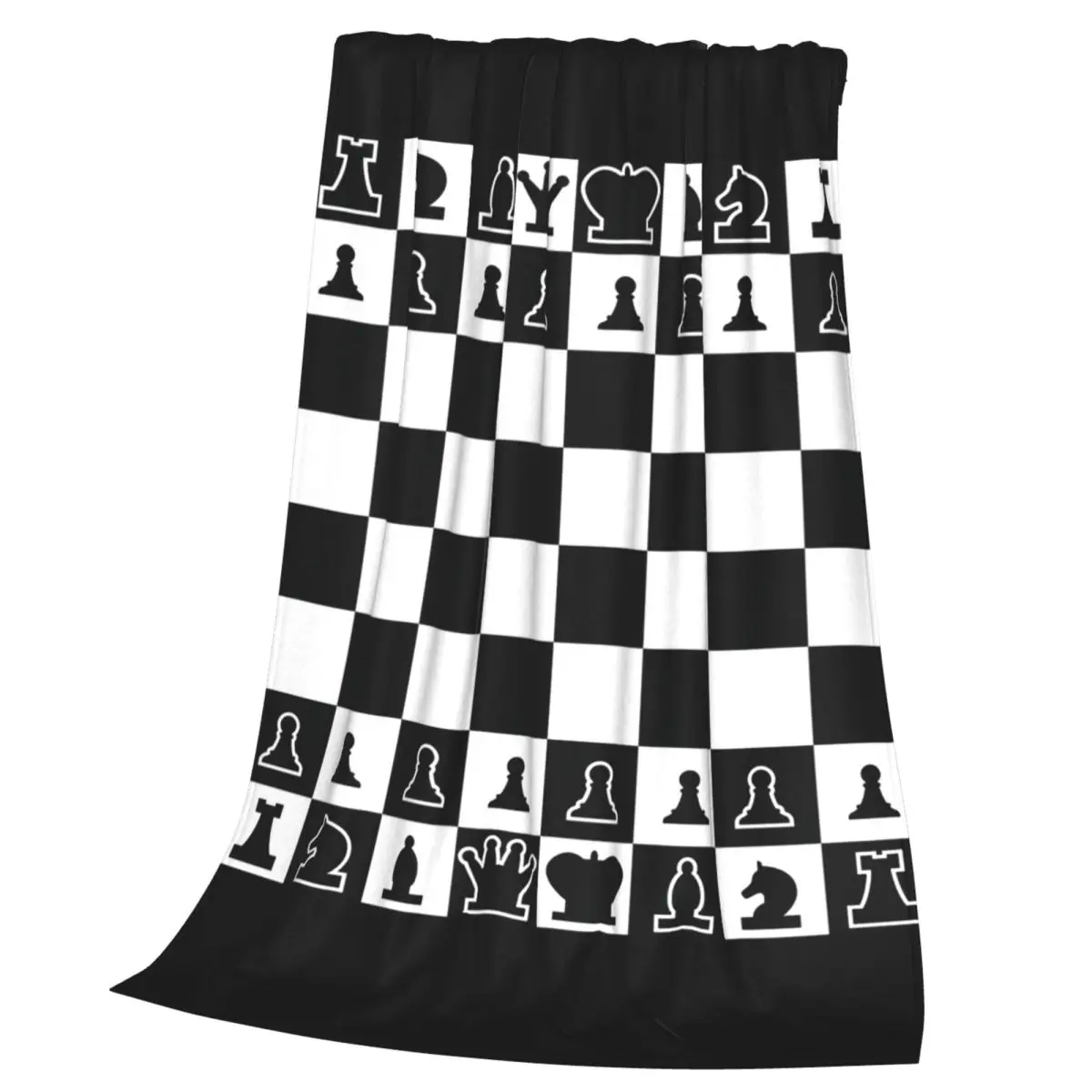 Chess Board Black And White Grid Checkered Blankets Soft Warm Flannel Throw Blanket Bedding for Bed  Picnic Travel Home Couch