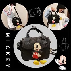 Disney Mickey Mouse Fashion Shoulder Bag Girl Messenger Mini Bag Handbag Kids Cartoon Mickey Handbag Black Large Capacity Bag