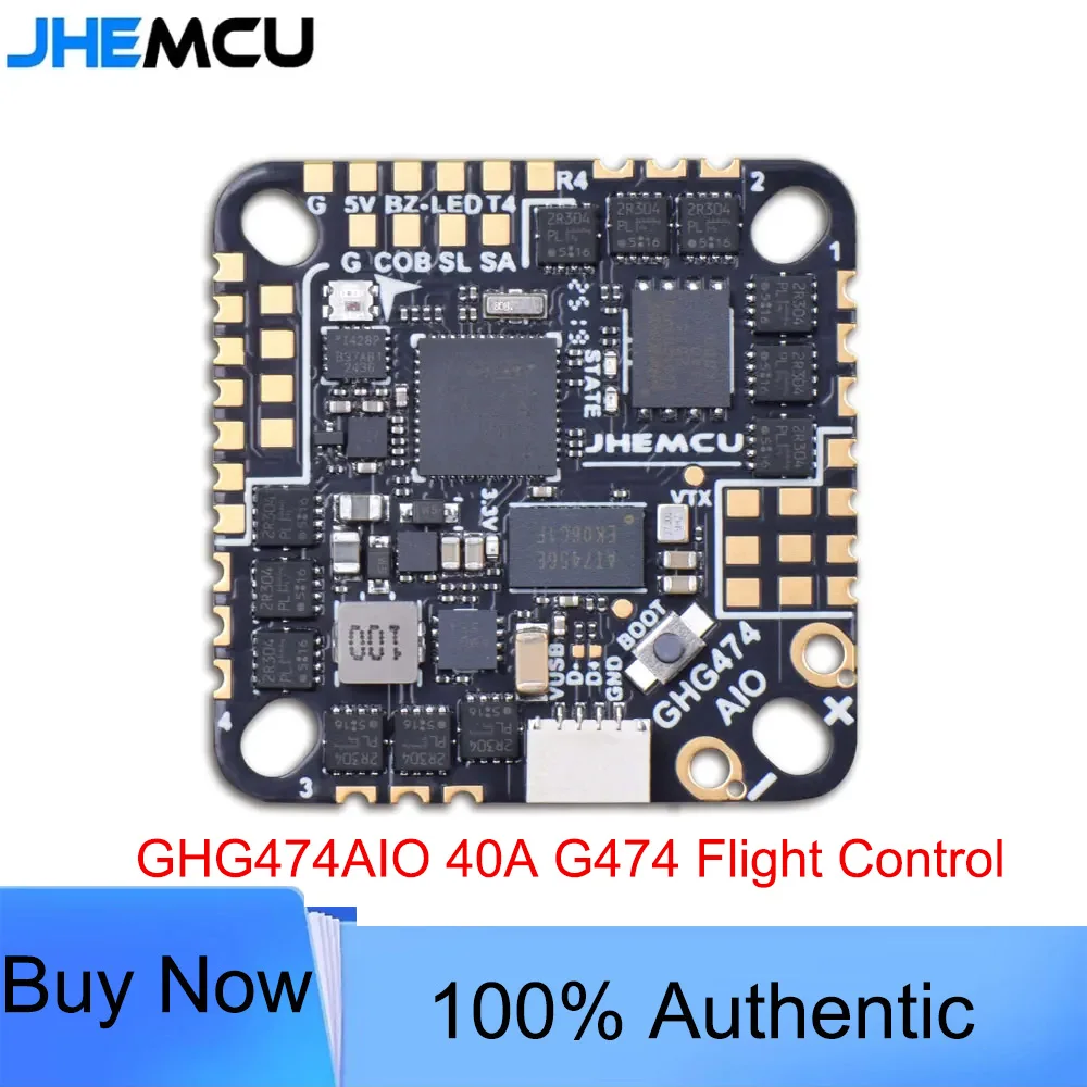 JHEMCU STM32G474 GHG474AIO 40A AIO FC 2-6S Betaflight F4 System Flight Controller for Toothpick Tiny Whoop FPV Racing Drone Use