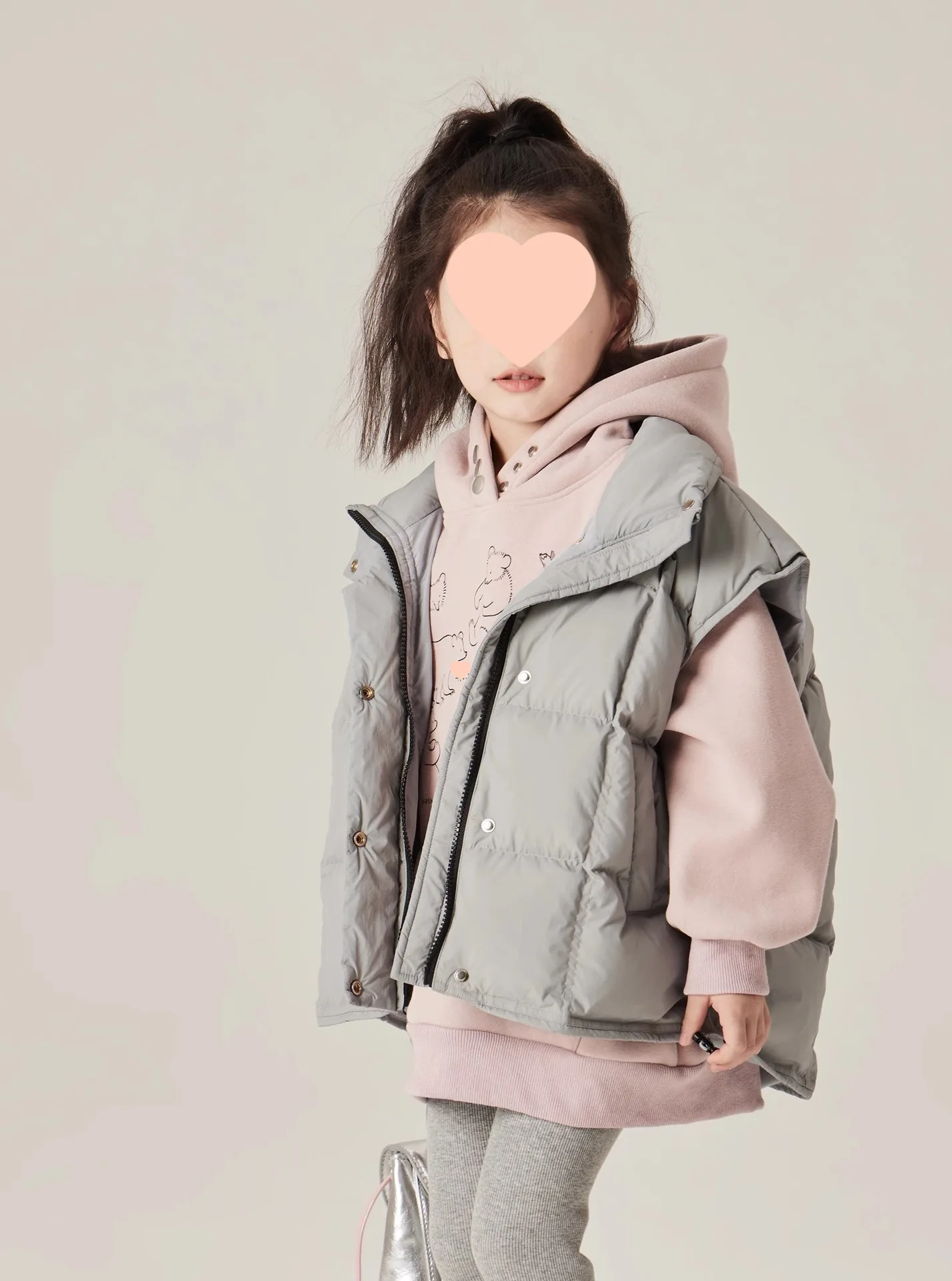 ملابس شتوية للفتيات لعام 2025، ملابس خارجية سميكة بغطاء للرأس جديدة بغطاء للرأس ومقاومة للرياح والقطيفة #2