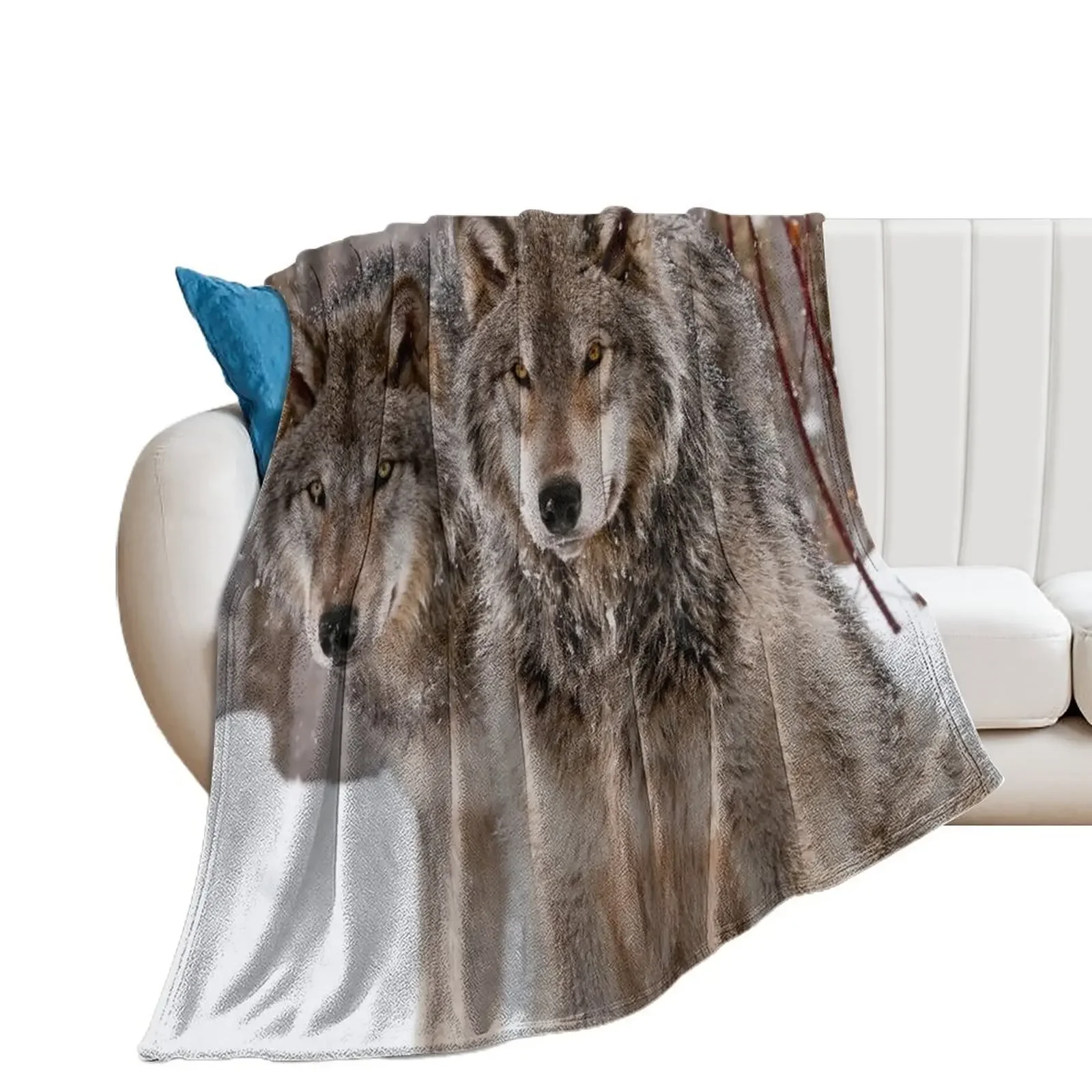 Timber Wolves Throw Blanket Bed covers Sofa Throw Beach Decoratives Blankets