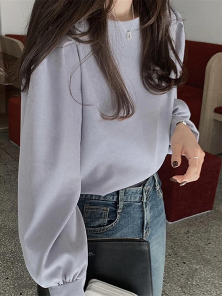 New 2022 Spring Summer Women\'s Blouses Shirt Puff Sleeve Elegant Sweetheart Clothing Solid Wild Korean Style Lady Tops BL3260