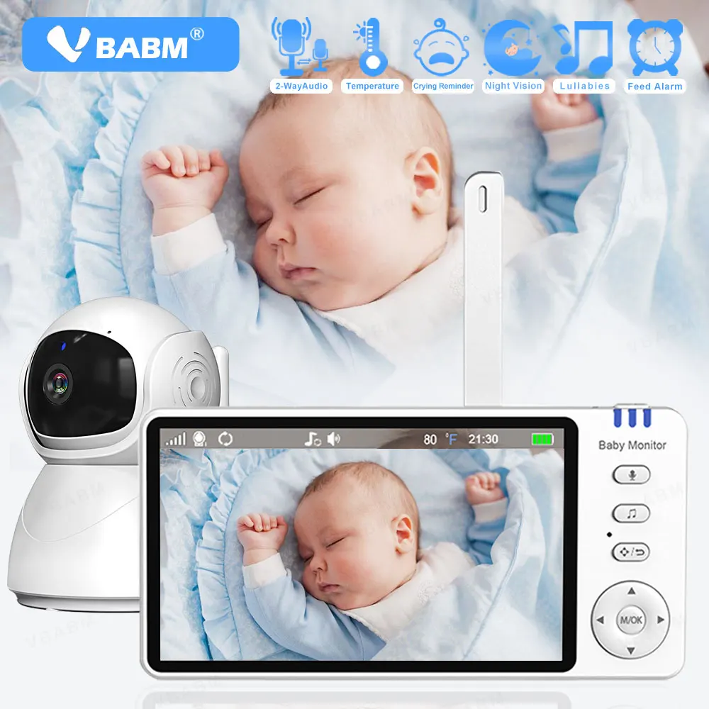 vbabm-baby-monitor-da-50-pollici-zoom-digitale-4x-con-telecamera-ptz-audio-bidirezionale-ninna-nanna-telecamera-babysitter-visione-notturna-monitor-di-sicurezza