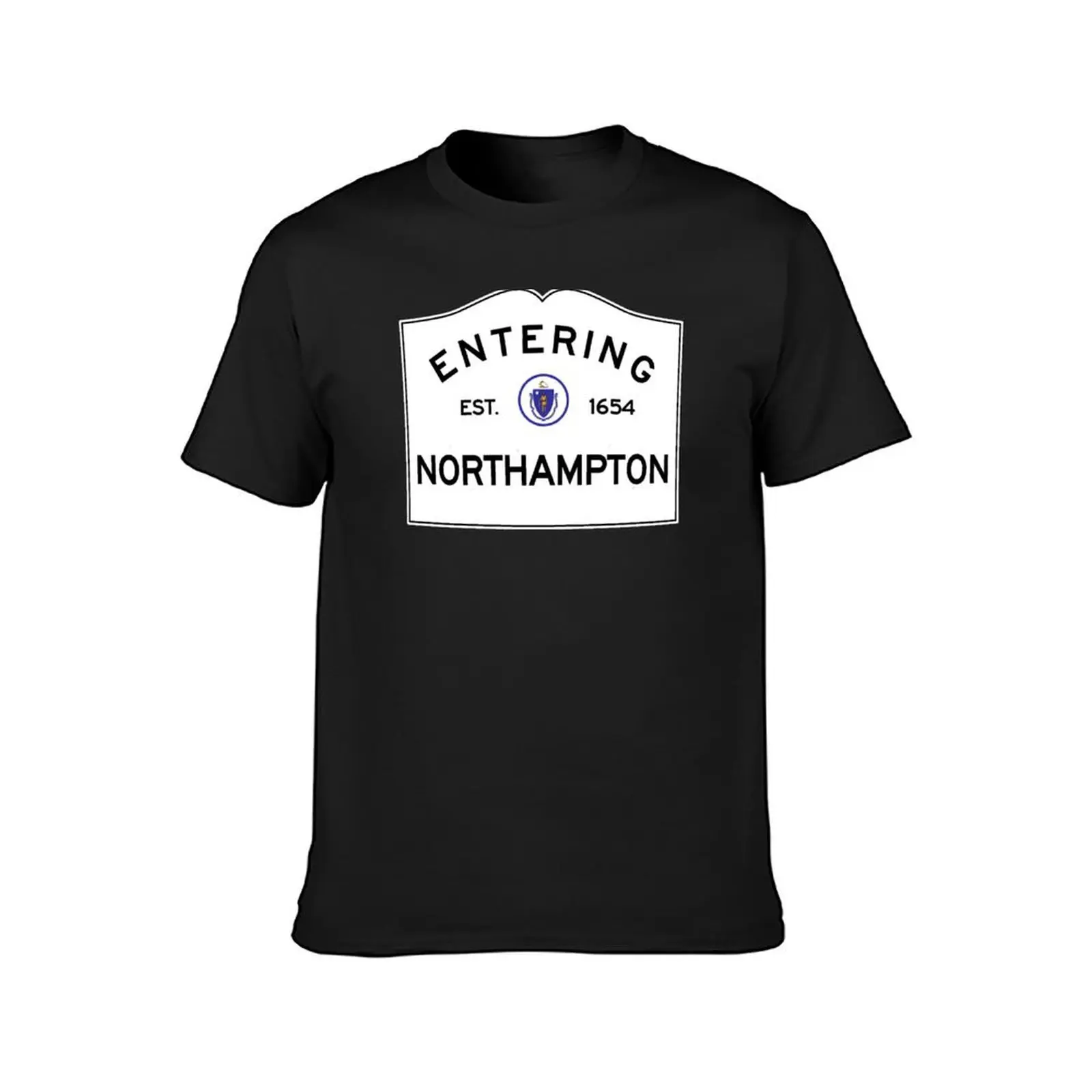 Entering Northampton Massachusetts - Commonwealth of Massachusetts Road Sign T-Shirt oversizeds plain white t shirts men