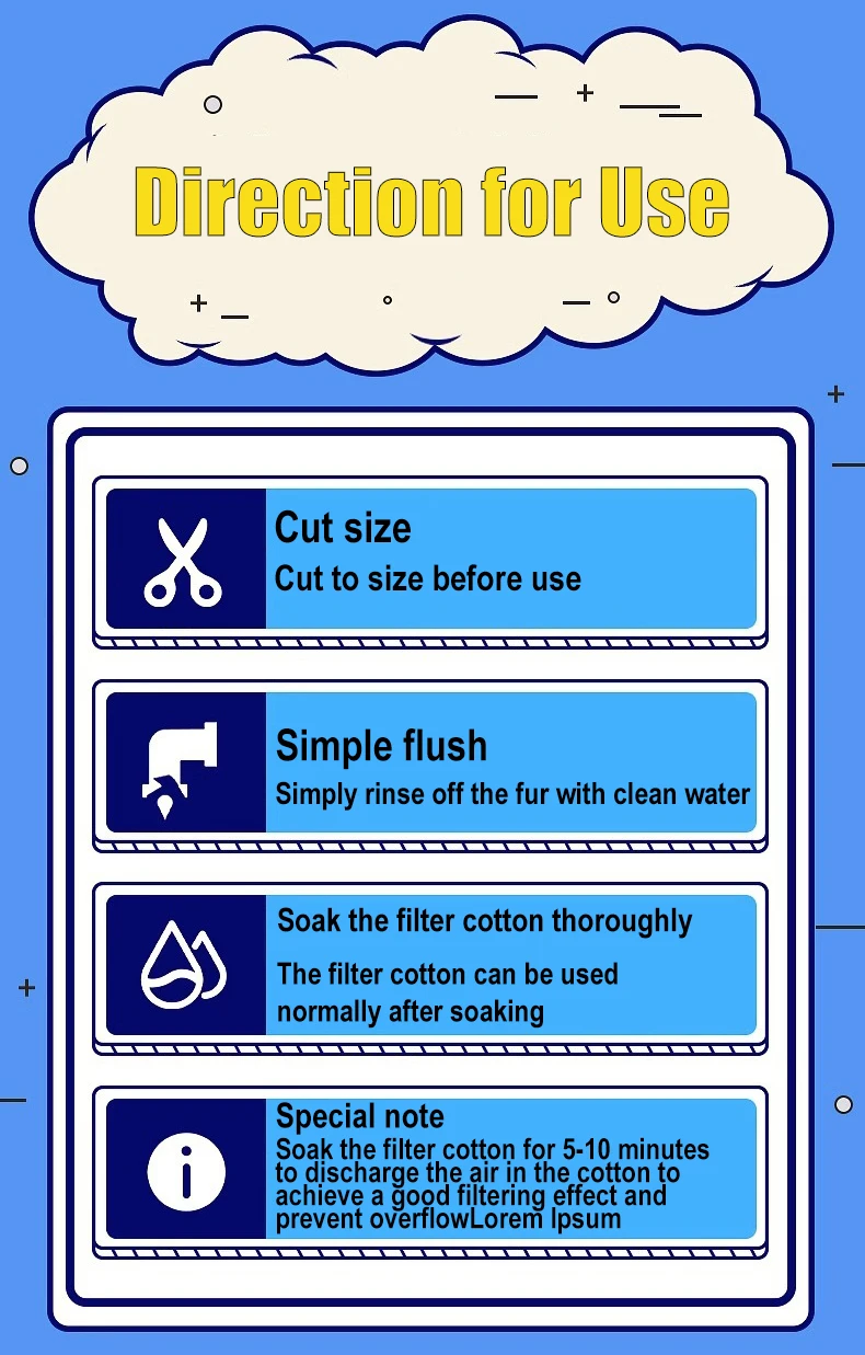 8-Schichten Schnellwirkendes Aquarium-Filterpad - Zuschneidbare Aquarium-Filzmedien für Fischbecken, Teich, Sumpf – Detail 22