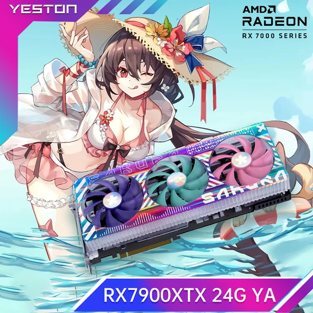 Yeston AMD RADEON RX 7900XTX-24GD6 Sakura Sugar 5 Nano High end Gaming  Graphics Card - AliExpress