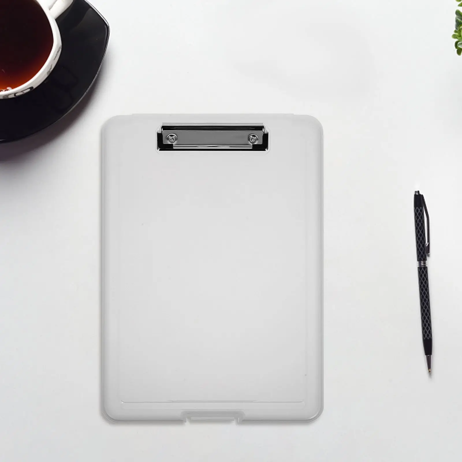 File Storage Box Clipboard Binder Calculator Organizer Boards Case with Cover Paper Holder