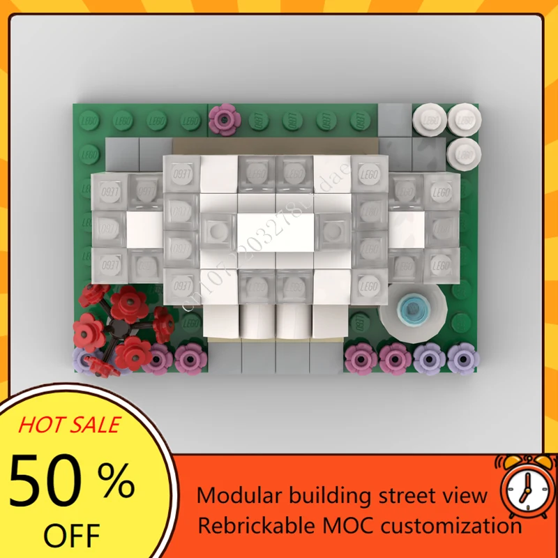 215 Uds. Mini jardines botánicos modulares MOC vista de calle creativa modelo de bloques de construcción DIY modelo de ensamblaje educativo regalos