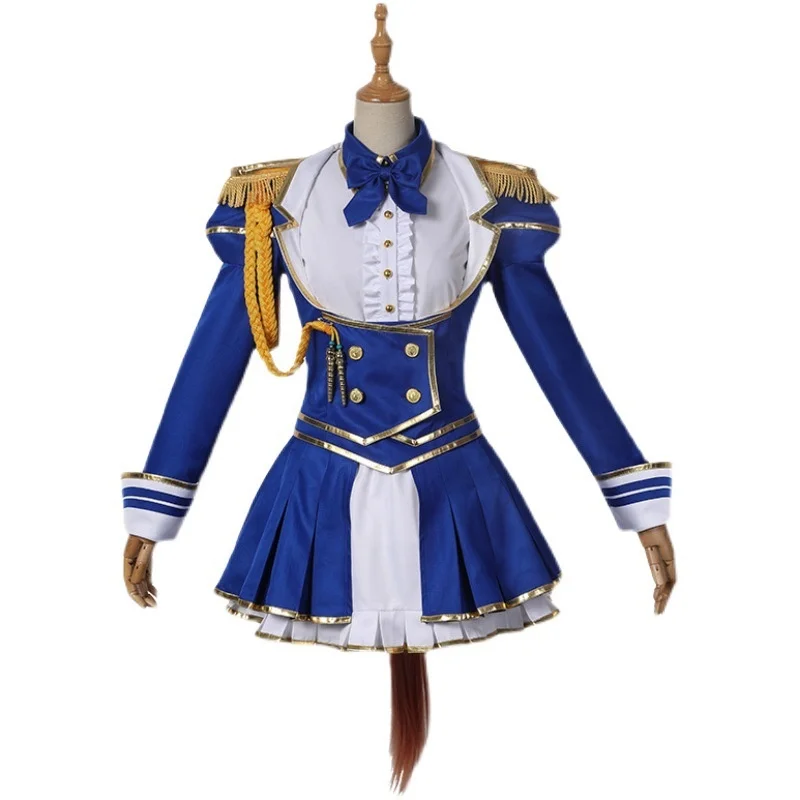 Uma Musume สวย Derby Daiwa Scarlet ชุดคอสเพลย์ผู้หญิงฮาโลวีนคอสเพลย์ Battle Uniform Party บทบาทเสื้อผ้า Busana Perang