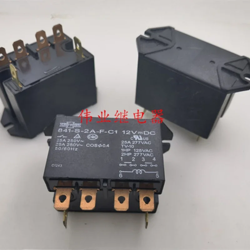 

（Brand-new）1pcs/lot 100% original genuine relay:841-S-2A-F-C1 12VDC 25A 6pins High power relay