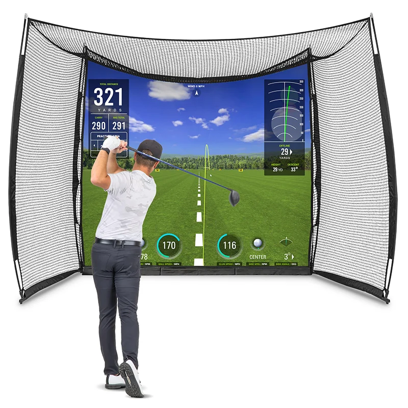 

Customize High-quality 10-foot X 8-foot Golf Practice Hitting Net Belt Impact Screen-driving Range or Simulator Screen