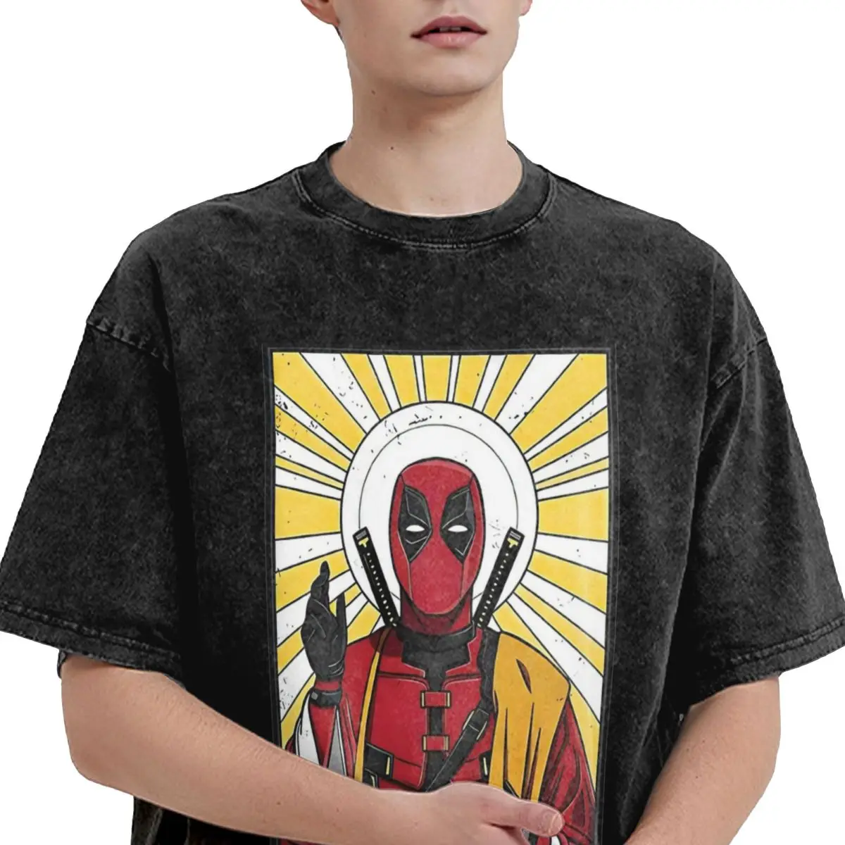 Vintage Funny Jesus Deadpool Cool D&W T Shirt Apparel Tee Shirt Men Women 100% Cotton T-shirts