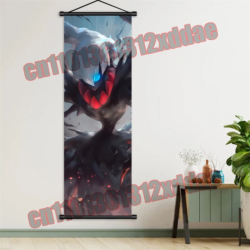 Classico cartone animato Anime Pokemon Darkrai Alta definizione Fresco dipinto a scorrimento di alta qualità adatto per la decorazione del soggiorno regalo