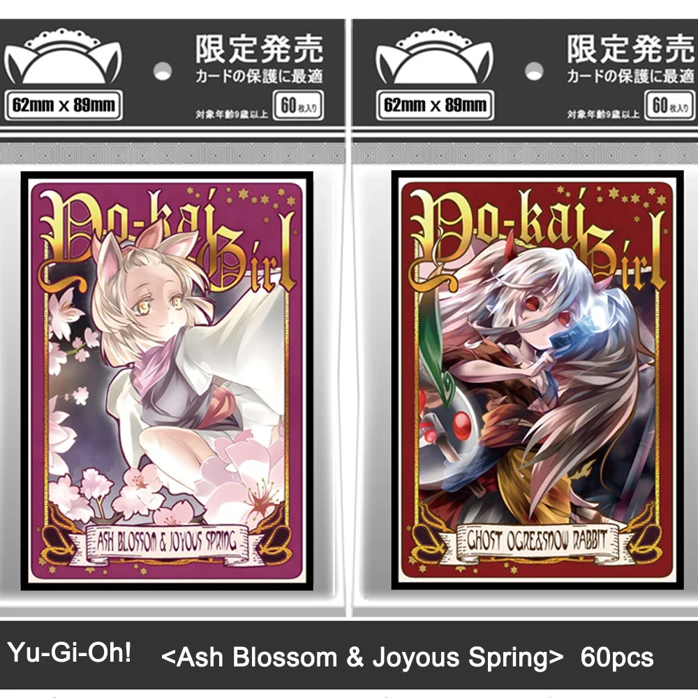 

60 шт. Yugioh Ash Blossom & Joyous Spring Ghost Ogre & Snow Rabbit Cards Sleeves Yu-Gi-Oh! Защитный чехол для коллекционных карточек OCG