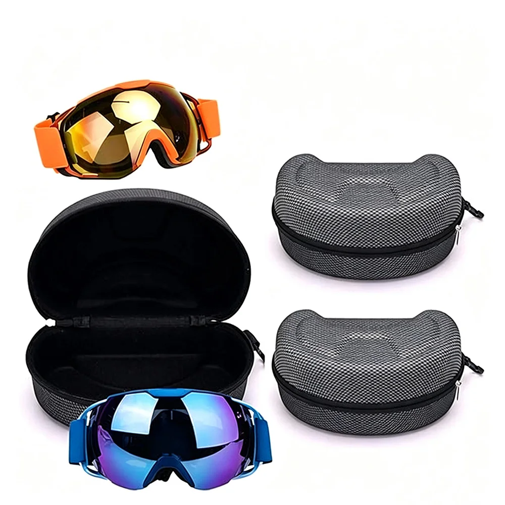 Hard EVA Ski Goggles Case Portable Zipper Protective Storage Bag Snowboard Skiing Eyewear Carrying Box Winter Sports Accessories