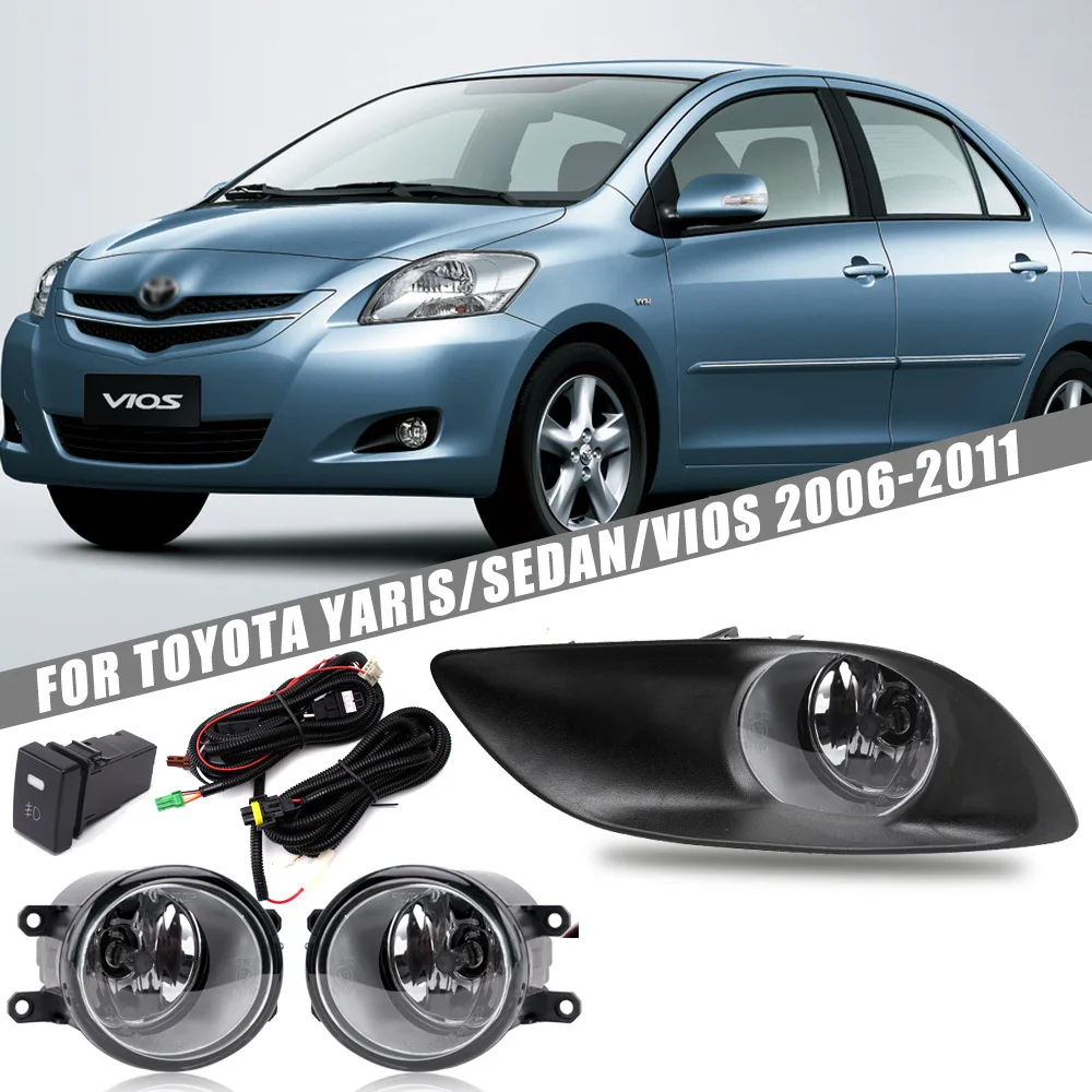 

DLAA для YARIS SEDAN BELTA VIOS 2006-2011, передние противотуманные фары, Стайлинг автомобиля, противотуманные фары с переключателем - 1 пара