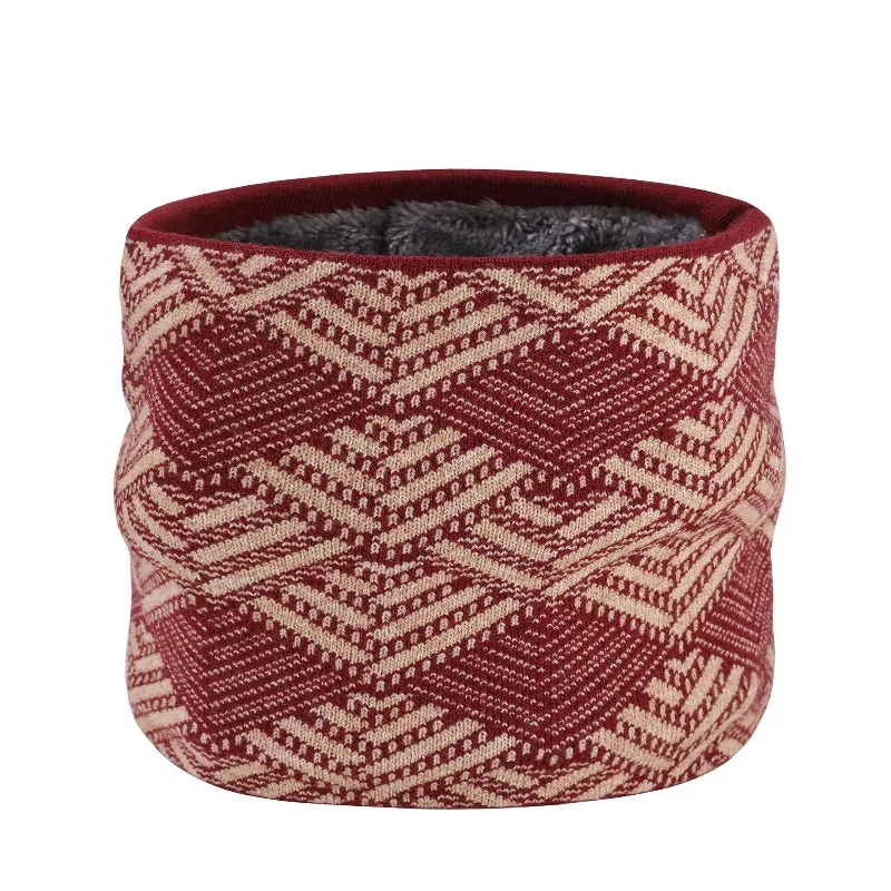 Soft Winter Warm Neck Cover Scarf Men Women Double Layer Thickened Pullover Plaid Fleece Neck Warmer Gaiter Outdoor Skiing