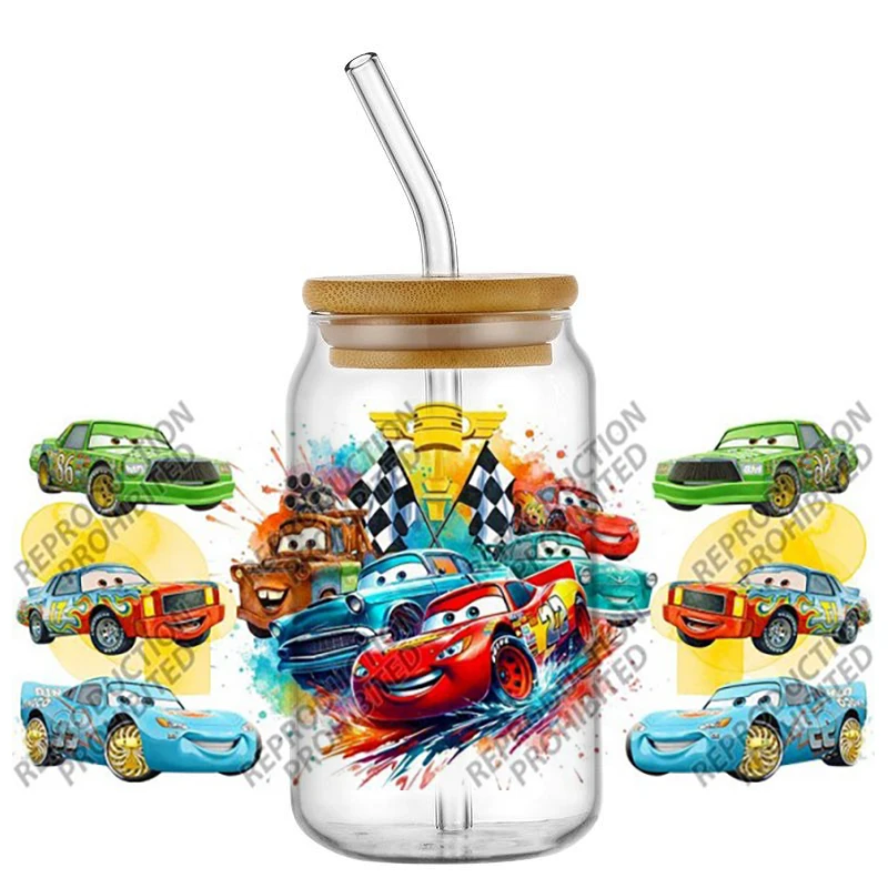 popular cartoon design UV DTF Sticker  Party gift DIY Decals 3D transfers uvdtf tumbler seal stickers 16oz uv dtf cup wraps