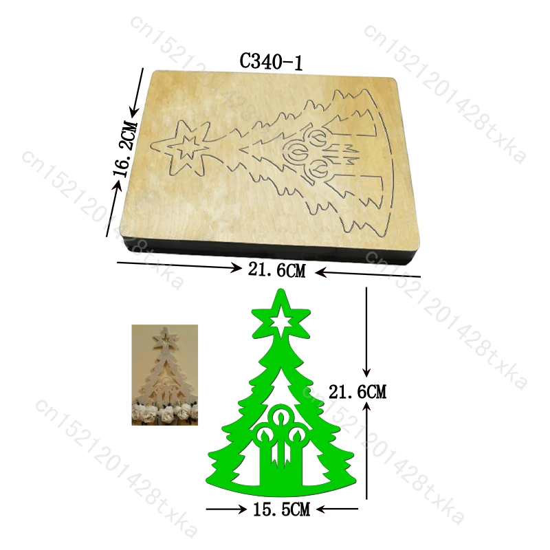 

Новая рождественская елка Деревянная штамп для скрапбукинга, вырубные штампы, C340-1, несколько размеров