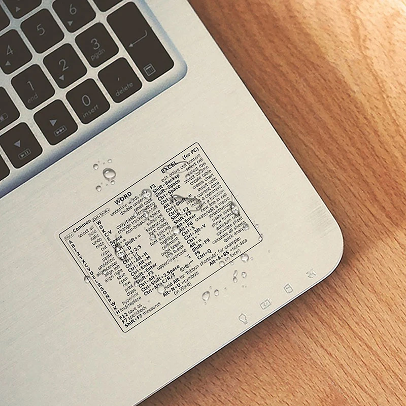 2Sheets For Windows PC Computer Reference Keyboard Shortcut Sticker Adhesive Transparent Sticker For Laptop Computer Shortcut