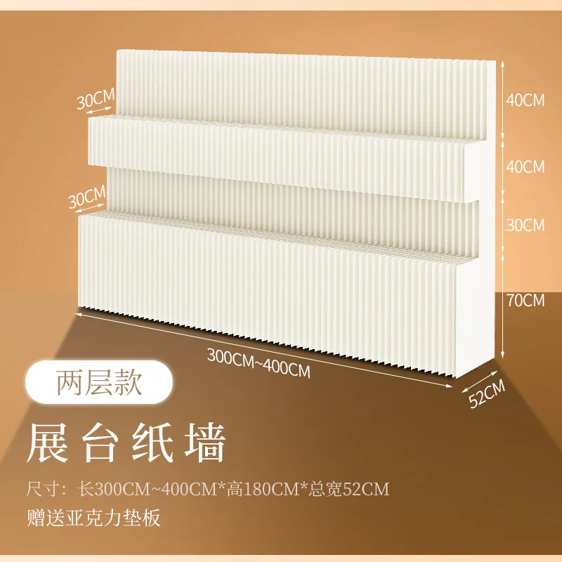 Commercial Goods Display Rack Multi-layer Decorative Shelf Simple Folding Mobile Display Cabinet