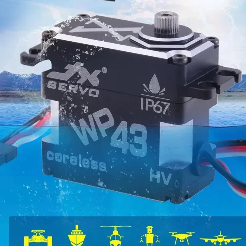 JX WP45/43 45 كجم IP67 مقاوم للماء بدون فرش مؤازرة معدنية كاملة عالية الدقة باستخدام الحاسب الآلي قذيفة ل RC الطائرات بدون طيار روبوت التطبيق الصناعي #4