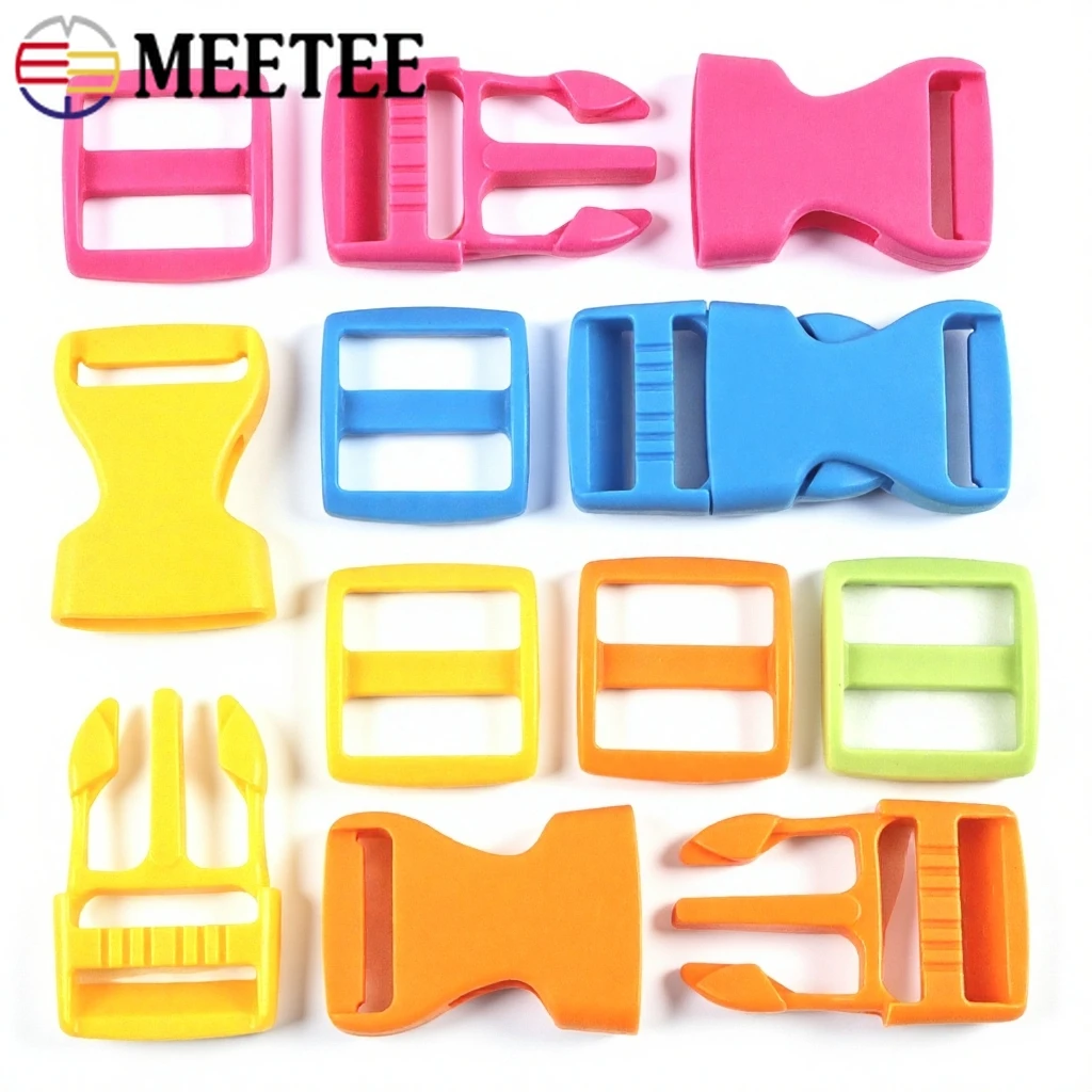 

5-20Sets 10/15/20/25mm Plastic Buckles for Strap Backpack Shoulder Carabiner Clip Hook Side Release Buckle DIY Accessories