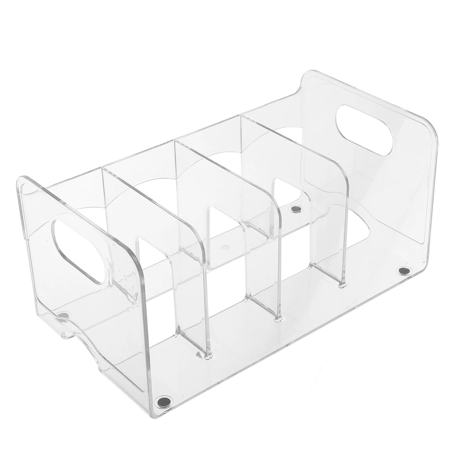 

Transparent Bookends Desk ganizer Large 4 Grids Anti Thickened File Magazine Laptop Holder Student Office Home Use