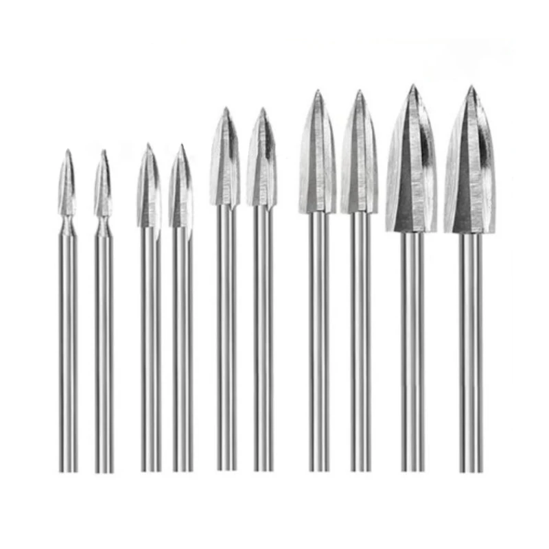 

10 Pieces Steel Carving Drill Bit Set for DIY Woodworking Drilling Durable Dropshipping