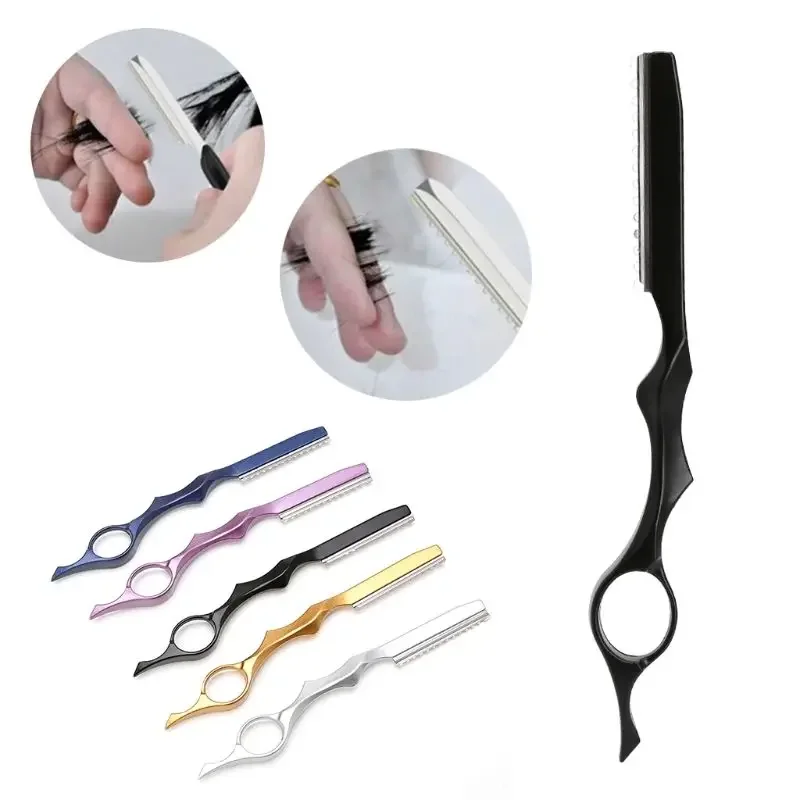 Hair Cutting Knife Thinner Thinning Razor Blade Straight Salon Hairdressing Razor Stick Hair Cutter Rotary Barber Accessories