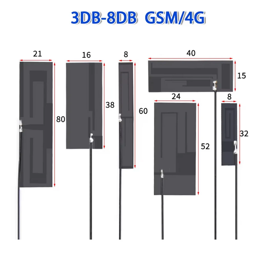 All-Band Internal Flexible PCB Antenna for 2G/3G/GPRS/GSM/LTE, High Gain 5dB 4G FPC