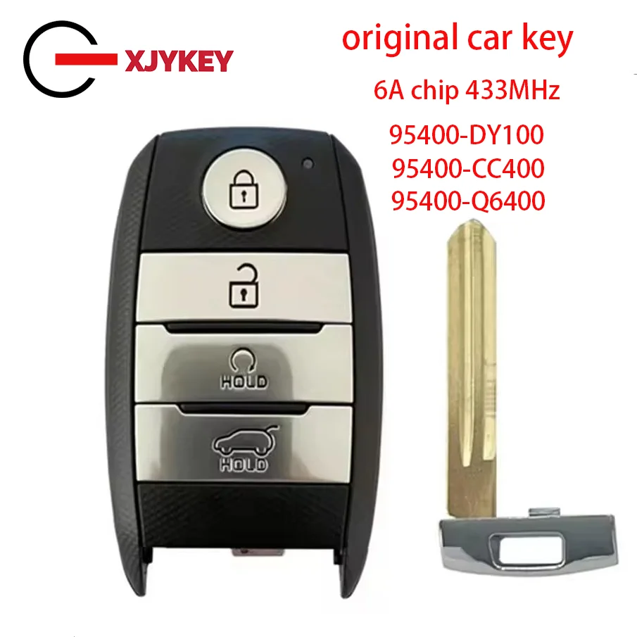 

XJY Great Original 95440-DY100/CC400/Q6400 6A Chip 433MHz Proximity Smart Car Remote Key For Kia Seltos Sonet Carens 2021 2022