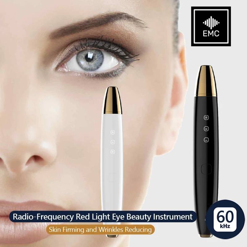 ABUU-วิทยุความถี่สําหรับนวดตาต่อต้านริ้วรอยปากกา RF Lifting Red Light Therapy แบบพกพา Facial Appliances สําหรับความงาม