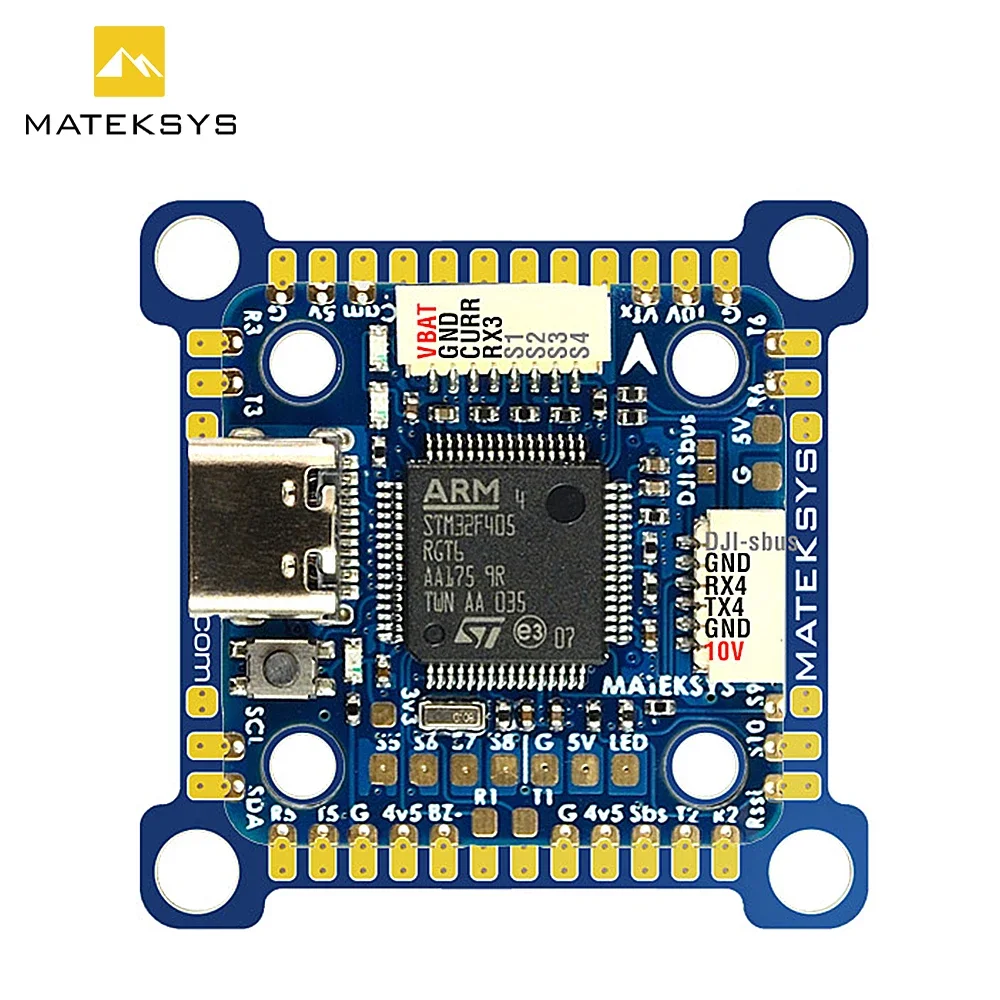 

MATEKSYS F405-MiniTE OSD Baro Blackbox F405 Flight Controller ArduPilot INAV BetaFlight 20X20mm 30X30mm for Airplane FPV Drone