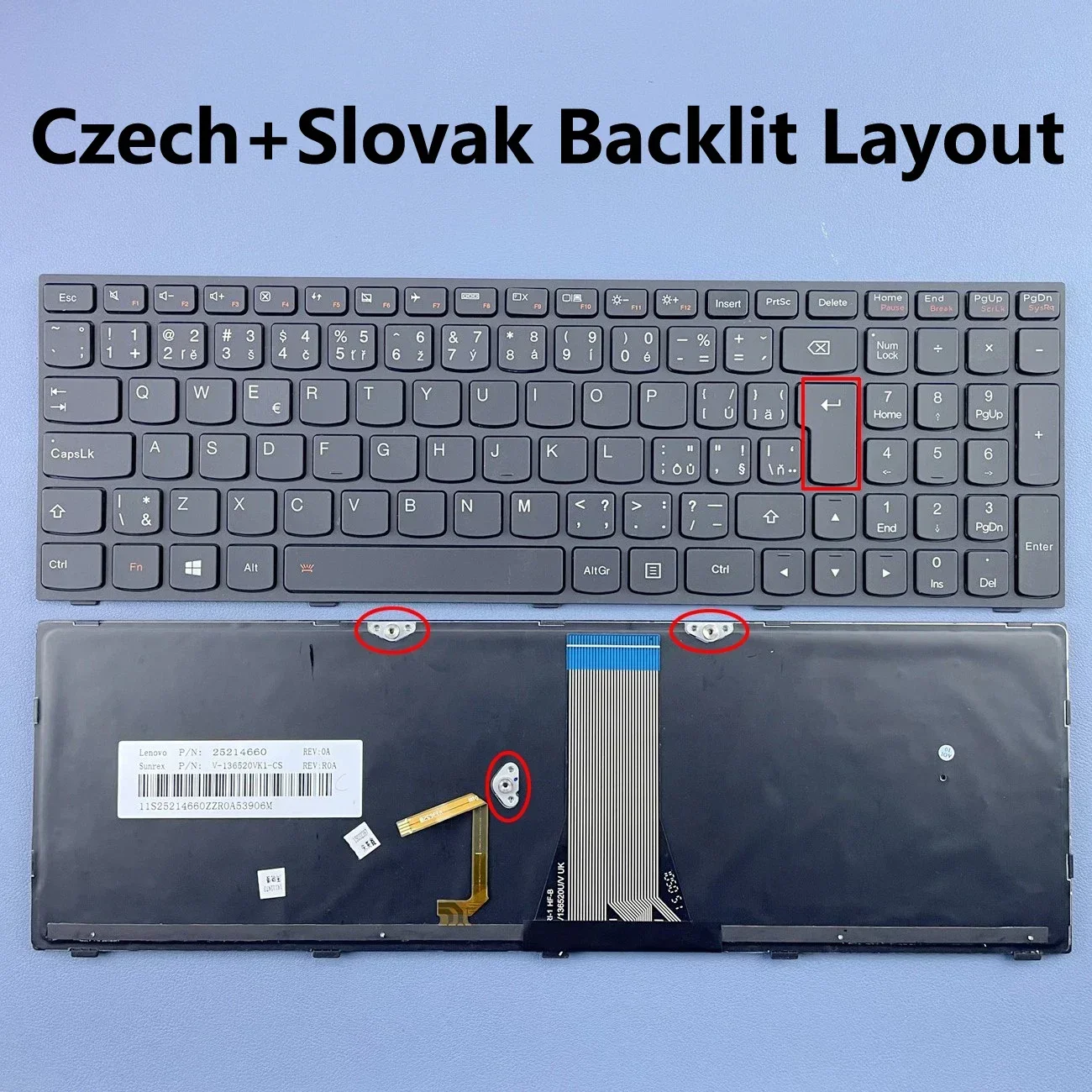 Czech+Slovak French(Azerty) Turkish US Backlit Laptop Keyboard For Lenovo IdeaPad G50-70AT Z50-70 M50-80 Series