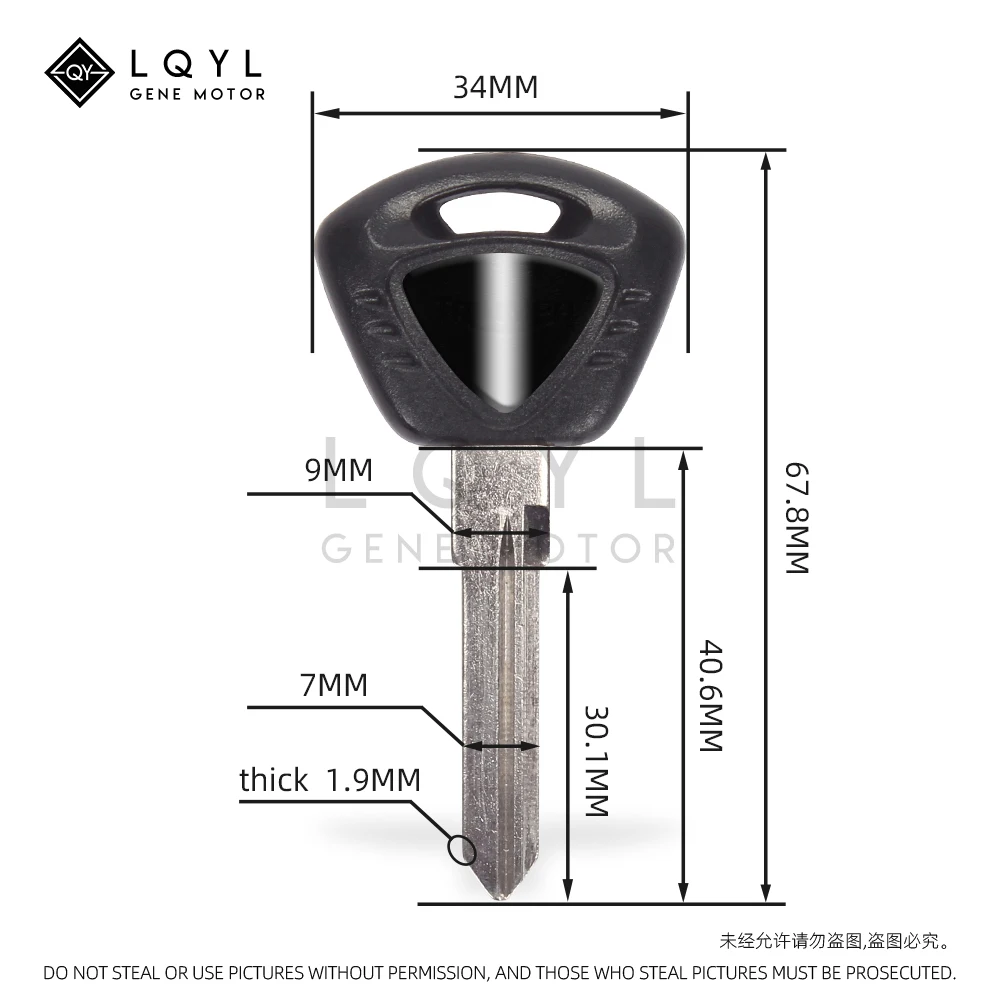 LQYL Blank Key Motorcycle Replace Uncut Keys For Triumph T100 T900 T800 Street Triple 675 600 1050 Tiger 800 T955 T 120 900 955