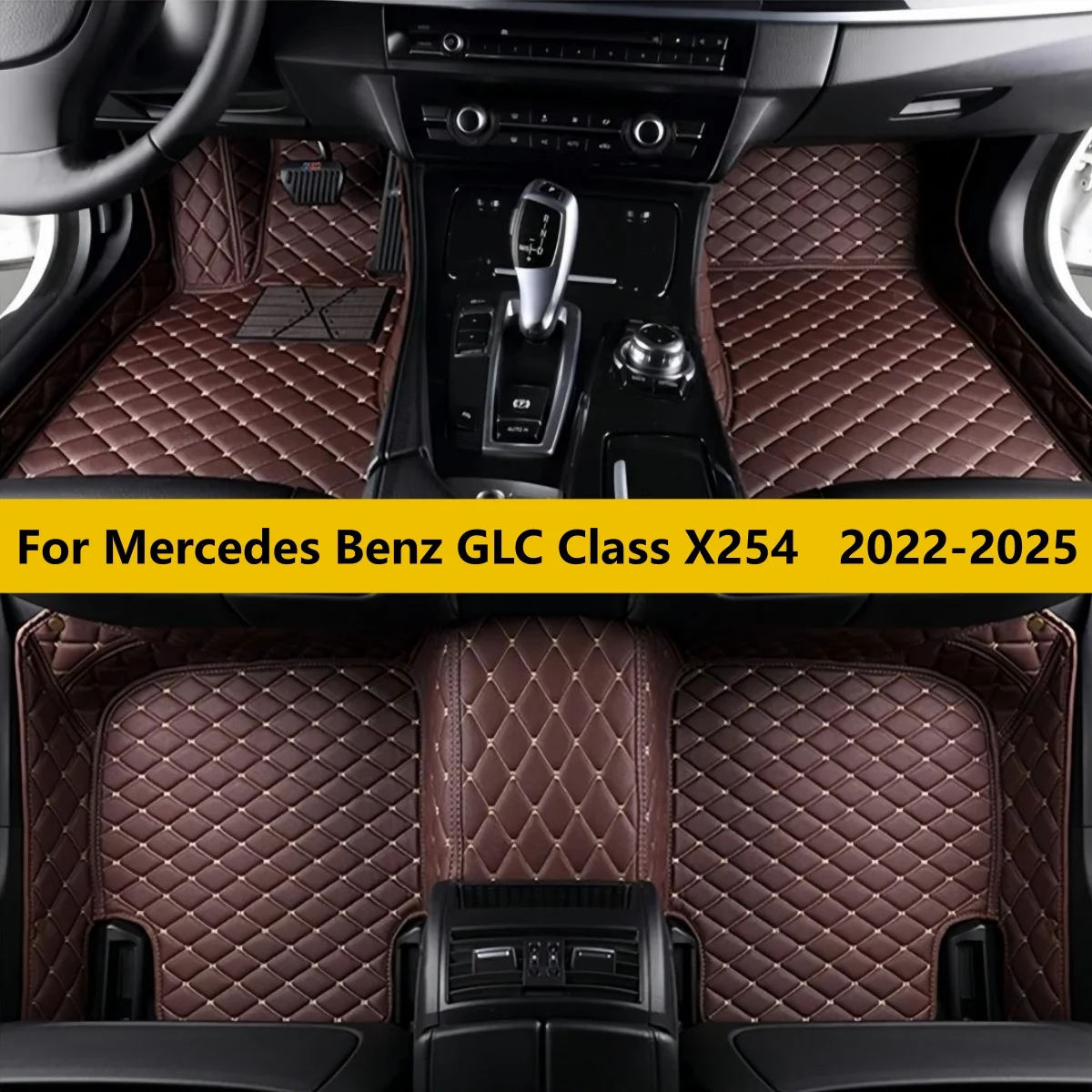 

Car Floor Mats For Mercedes Benz GLC Class X254 2022 2023 2024 2025 Auto Accessories Leather Matts Foot Carpet Pads Full Set